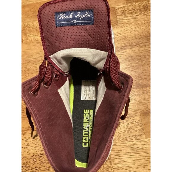 CONVERSE Chuck Taylor Lunarlon All Star Mens 11 Monochrome Burgundy High Top - Picture 7 of 7